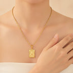 Initial Pendant Gold Rope Chain Necklace – jewelry (view 4)