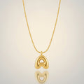 Chunky Bubble Letter Pendant Necklace – jewelry (view 1)
