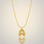 Chunky Bubble Letter Pendant Necklace – jewelry (view 1)