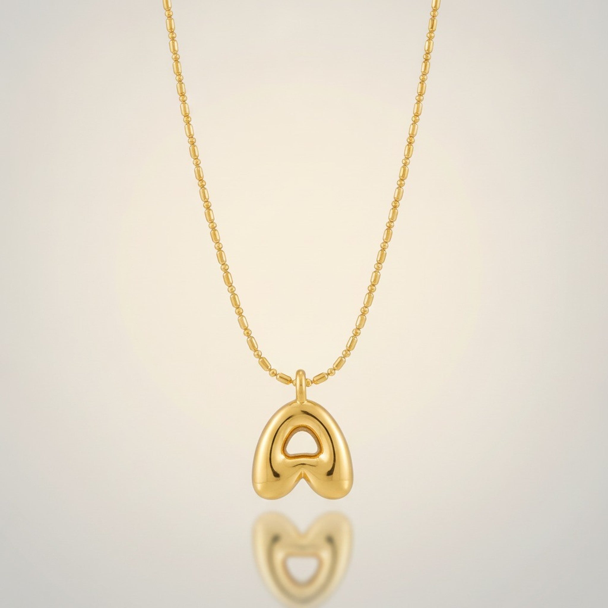 Chunky Bubble Letter Pendant Necklace – jewelry (view 1)