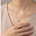 Dainty Initial Letter Pendant Necklace Heart Charm – jewelry (view 6)