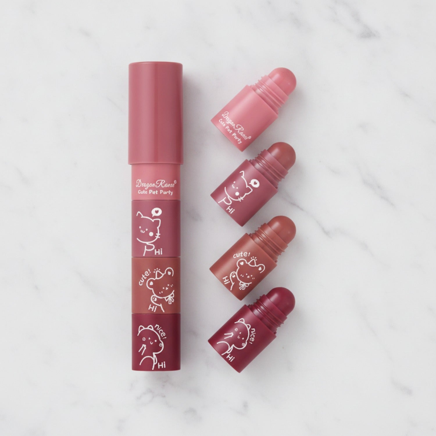 Cute Character Roller Lip Tint Set