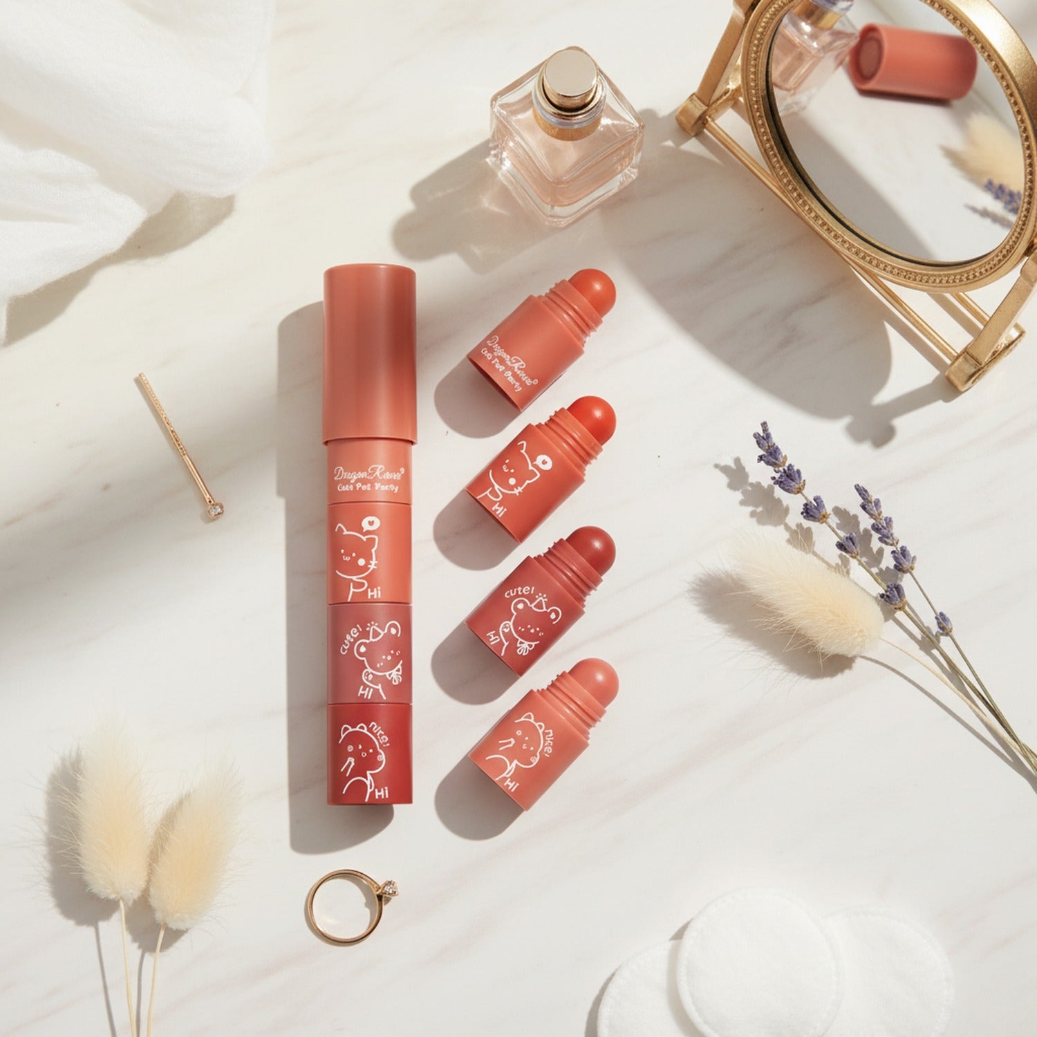 Dragon Kawei Cute Pet Party Lip Tint Roller – Korean beauty tool (view 2)