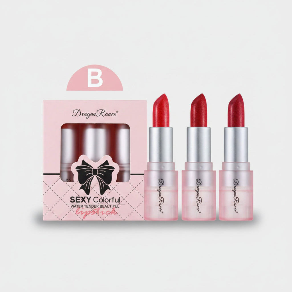 Red Lipstick Set With Bow Charm