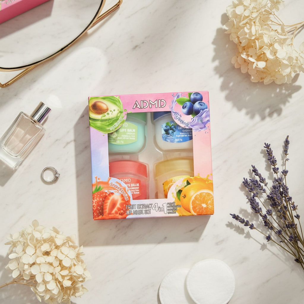 Fruit Extract Lip Balm Set Four Pack – Korean beauty tool (view 3)