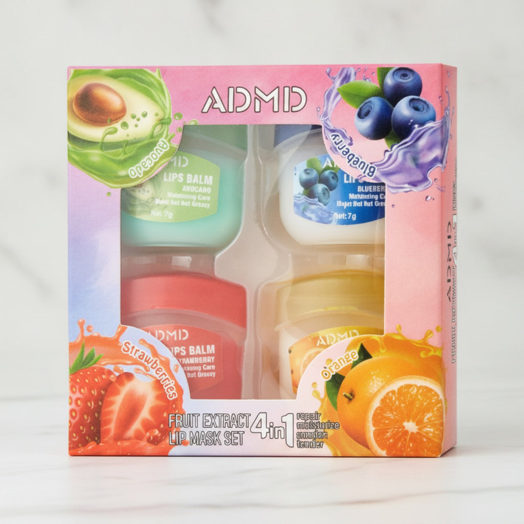 Fruit Extract Lip Balm Set Four Pack – Korean beauty tool (view 2)