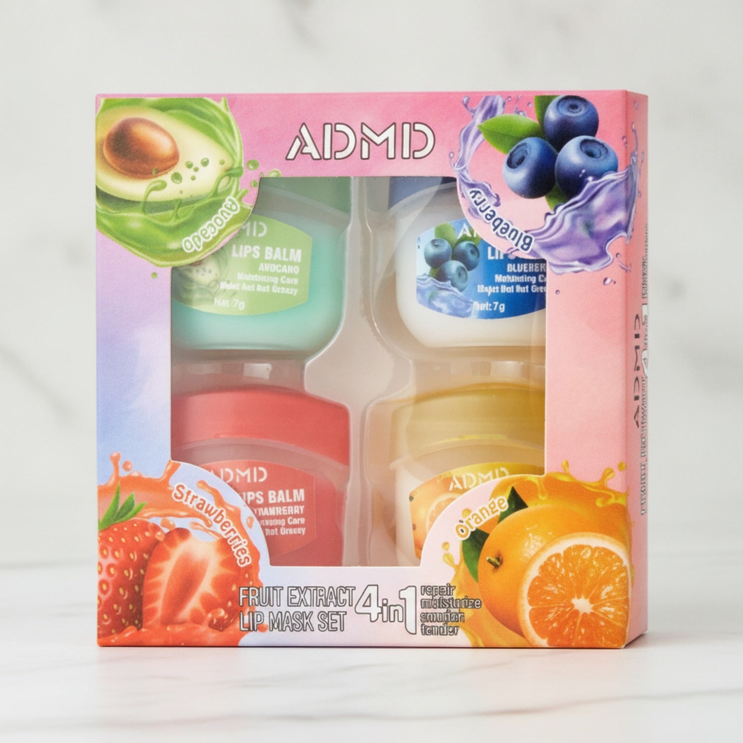 Fruit Extract Lip Balm Set Four Pack
