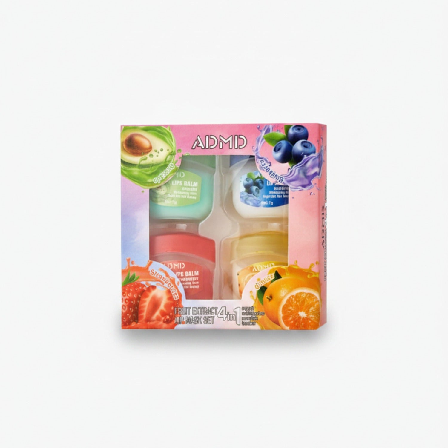 Fruit Extract Lip Balm Set Four Pack