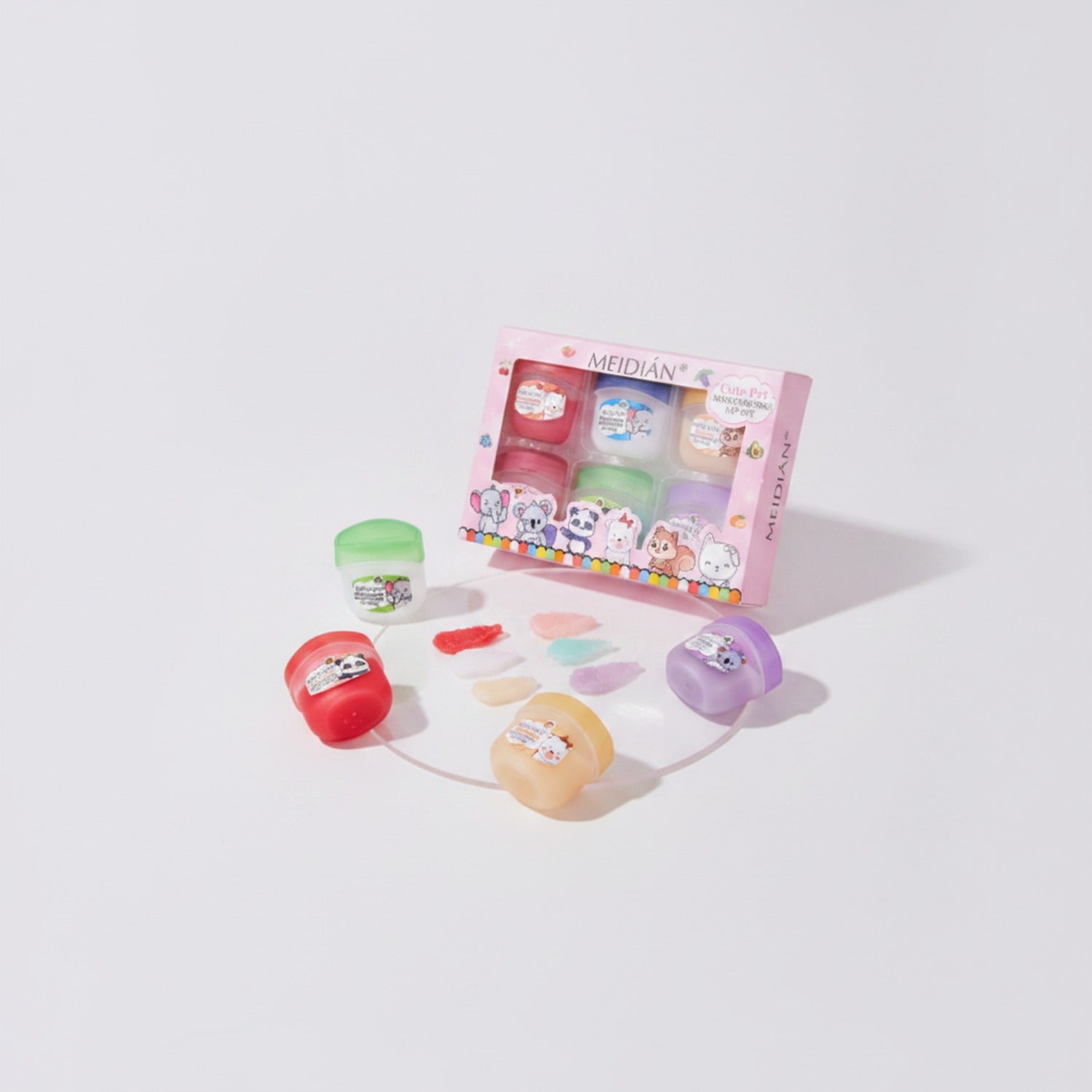 Colorful Slime Set With Animal Character Containers