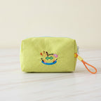 Rocking Horse Cosmetic Bag With Charm - Yellow