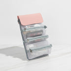 Hanging Cosmetic Organizer Bag Compartments - Pink – bags & wallets (view 3)