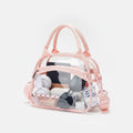 Clear Cosmetic Bag With Trim - Gray