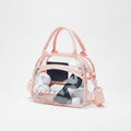 Clear Cosmetic Bag With Trim - Pink – bags & wallets (view 1)