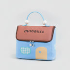 Blue Cosmetic Bag With Pearl Handle Details – bags & wallets (view 1)