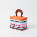 Layered Cosmetic Case With Handle - Orange