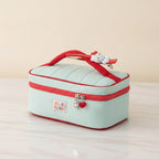 Cosmetic Bag With Flower Charm - Yellow