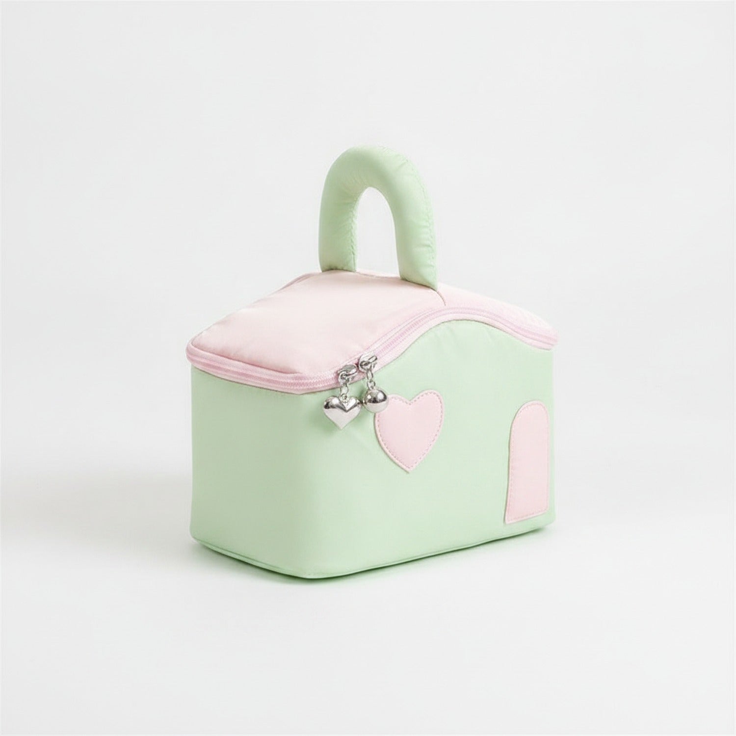 Heart Cosmetic Case With Mirror - Green House