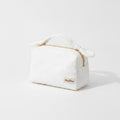 Quilted Cream Cosmetic Bag With Bow Handles – bags & wallets (view 1)