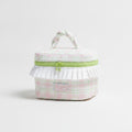 Cosmetic Bag With Ruffle Trim - Pink Green Plaid – bags & wallets (view 1)