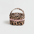 Leopard Print Cosmetic Bag With Pink Bow – bags & wallets (view 1)