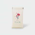 Rose Flower Cream Cosmetic Pouch