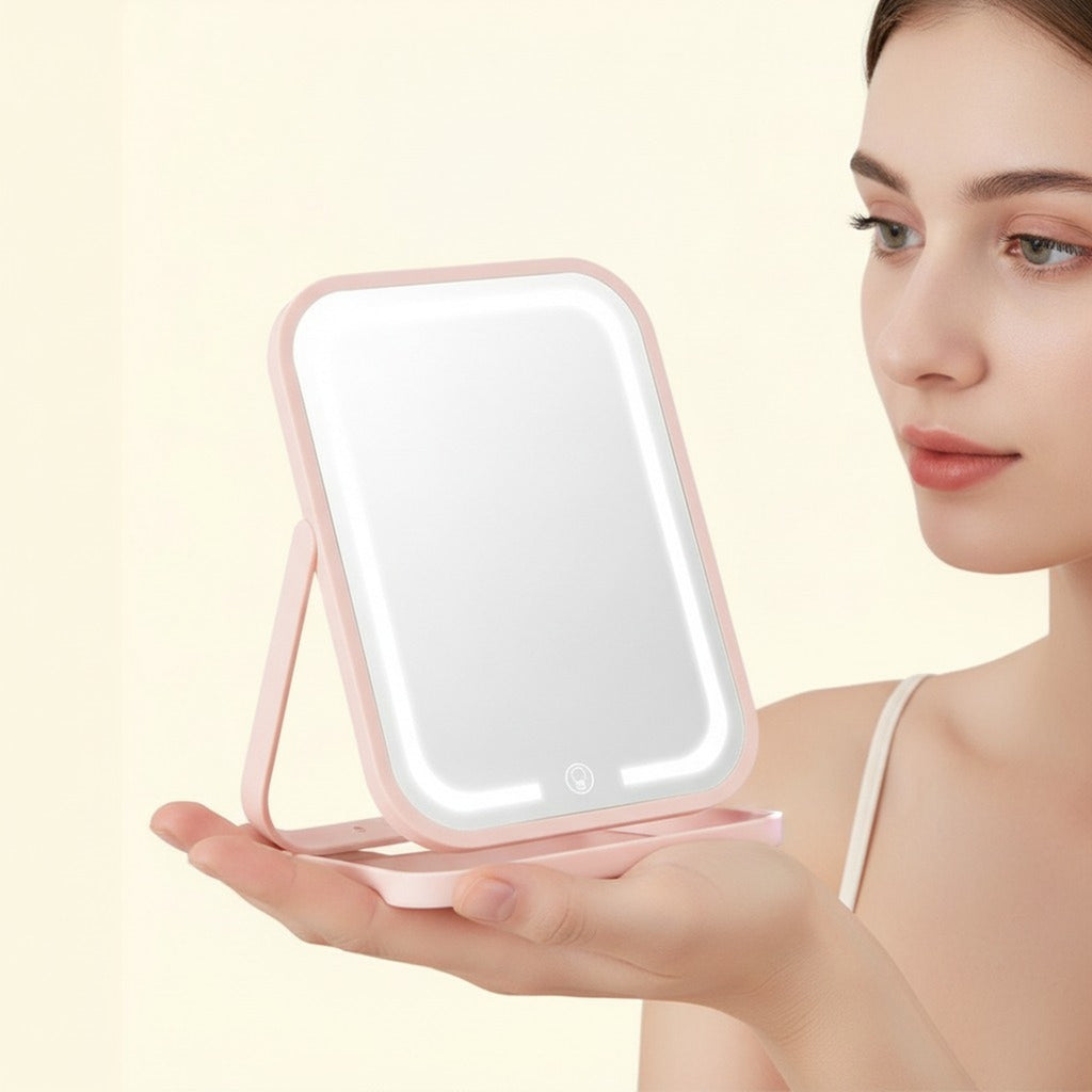 Rechargeable Tri-Color LED Makeup Mirror – Korean beauty tool (view 4)