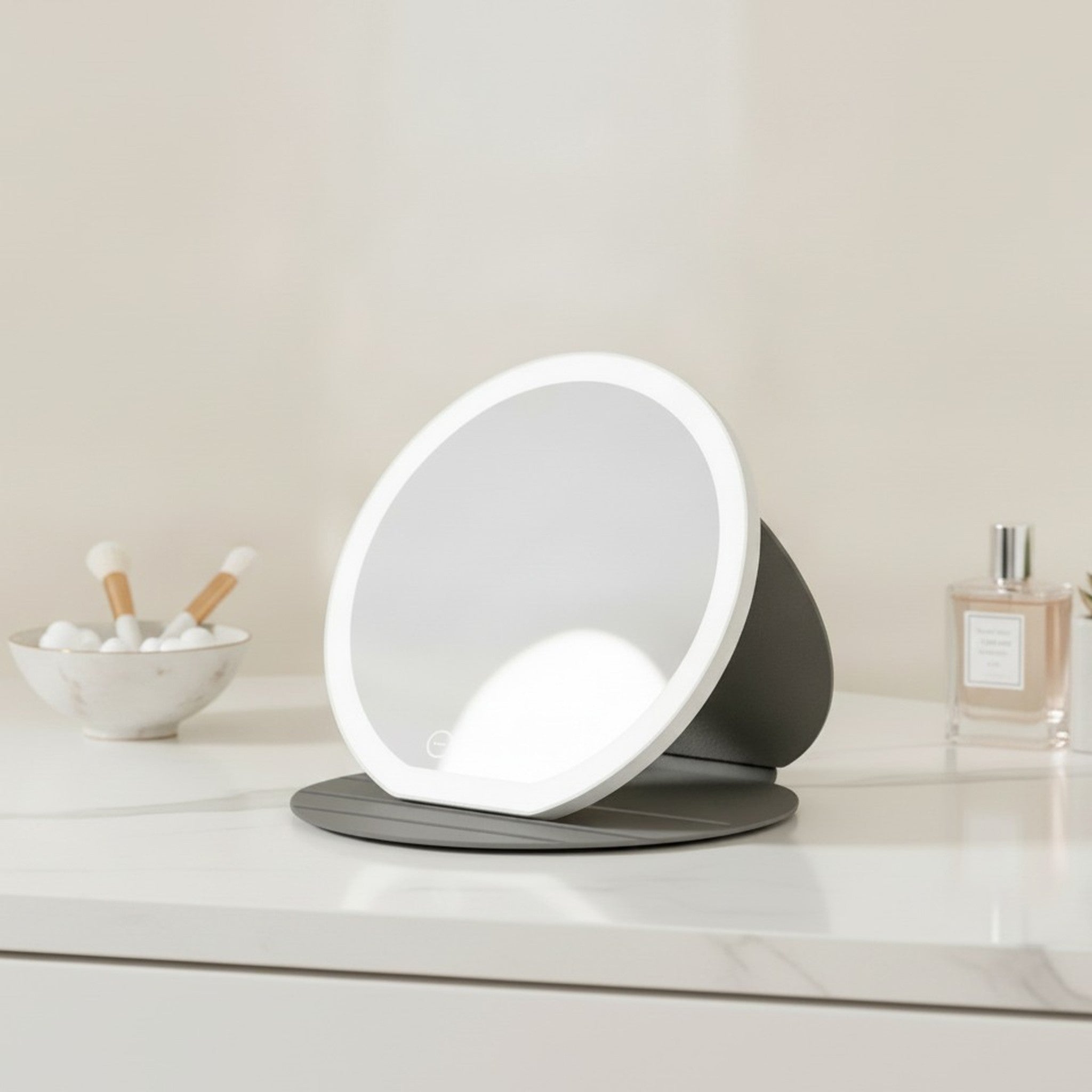 Rechargeable 3-Color Touch LED Makeup Mirror – Korean beauty tool (view 3)