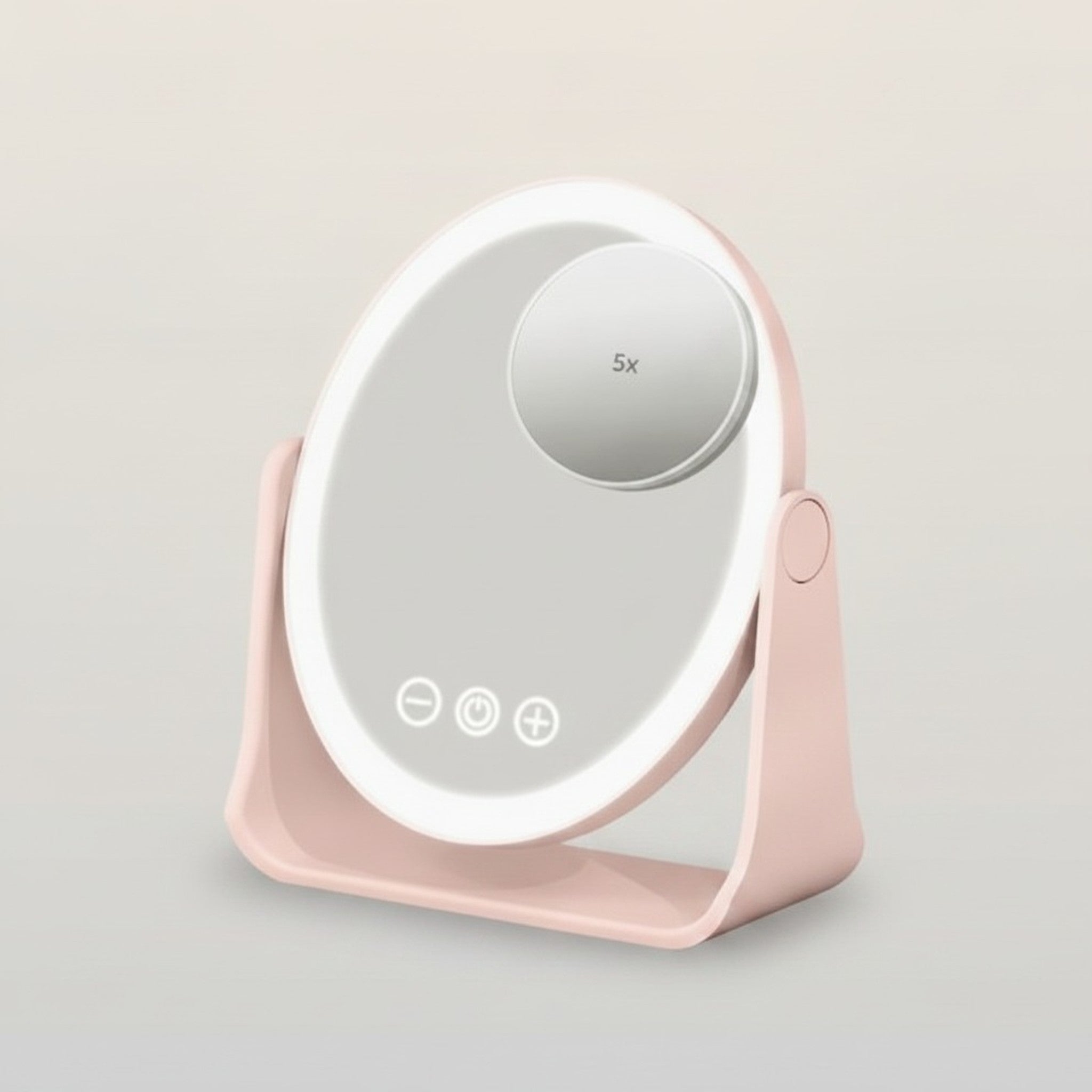 Rechargeable LED Lighted Makeup Mirror with 5X Magnifier – Korean beauty tool (view 2)