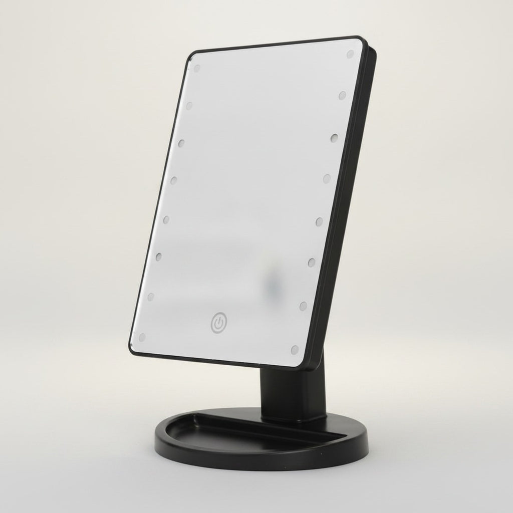 Small LED Desktop Makeup Mirror – Korean beauty tool (view 1)