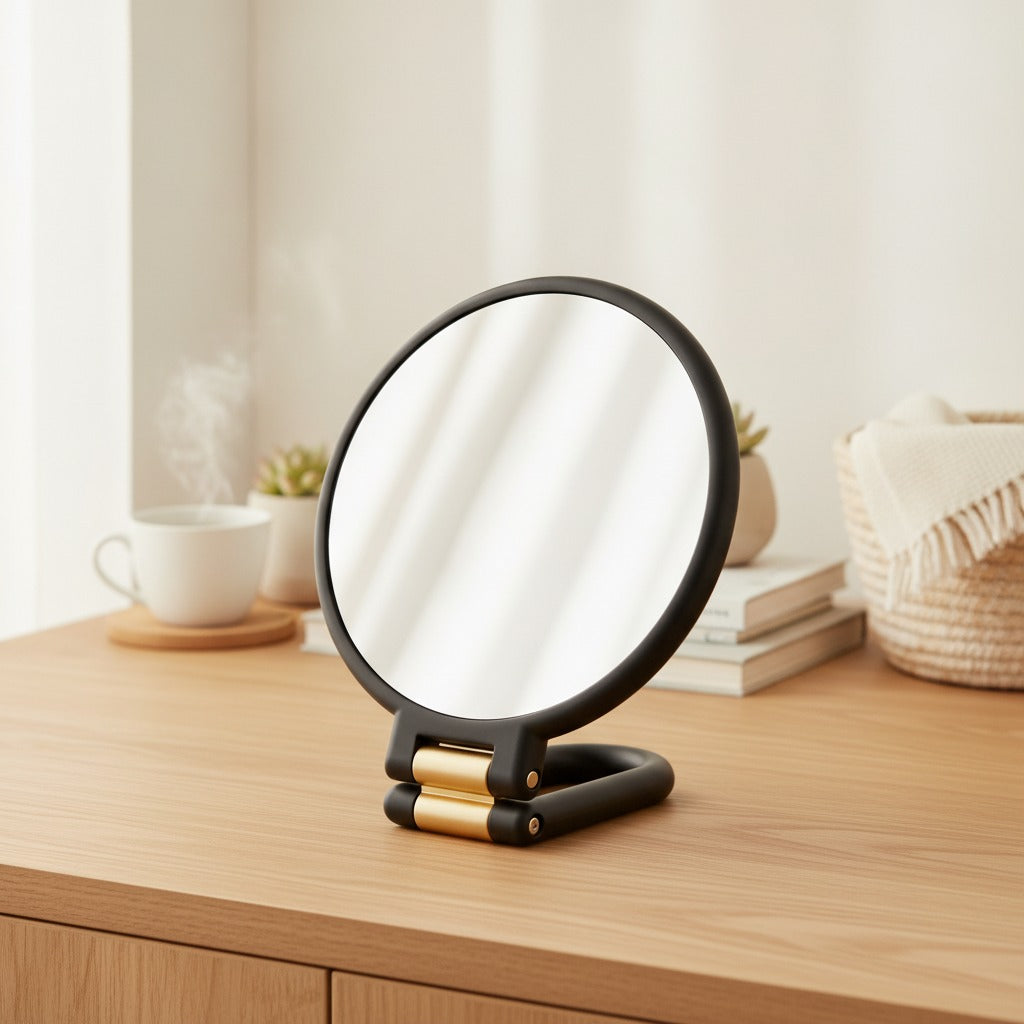 Foldable 10X Magnification Makeup Mirror – Korean beauty tool (view 3)