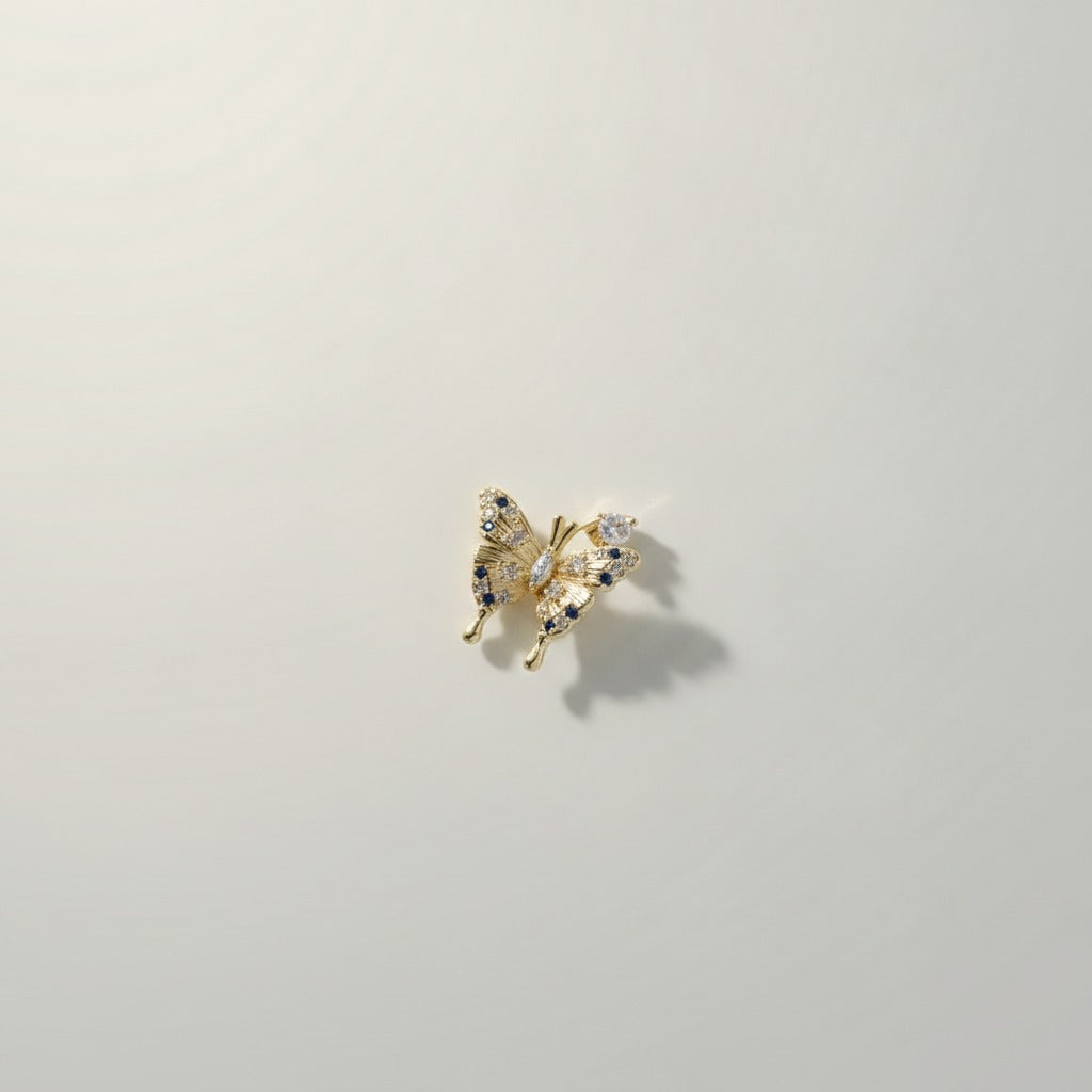 Sparkling Butterfly Crystal Open Ring – jewelry (view 1)