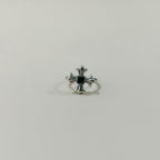 Silver Cross Gemstone Statement Ring – jewelry (view 1)
