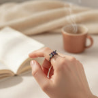 Edgy Gemstone Open Ring – jewelry (view 2)