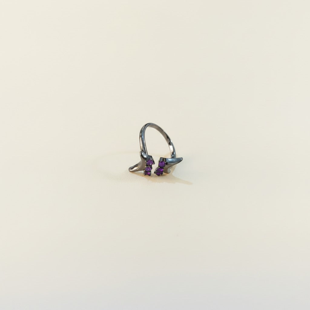 Edgy Gemstone Open Ring – jewelry (view 1)