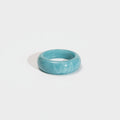 Turquoise Carved Stone Band Ring