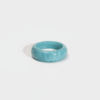 Turquoise Carved Stone Band Ring