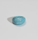 Turquoise Carved Stone Band Ring – jewelry (view 1)