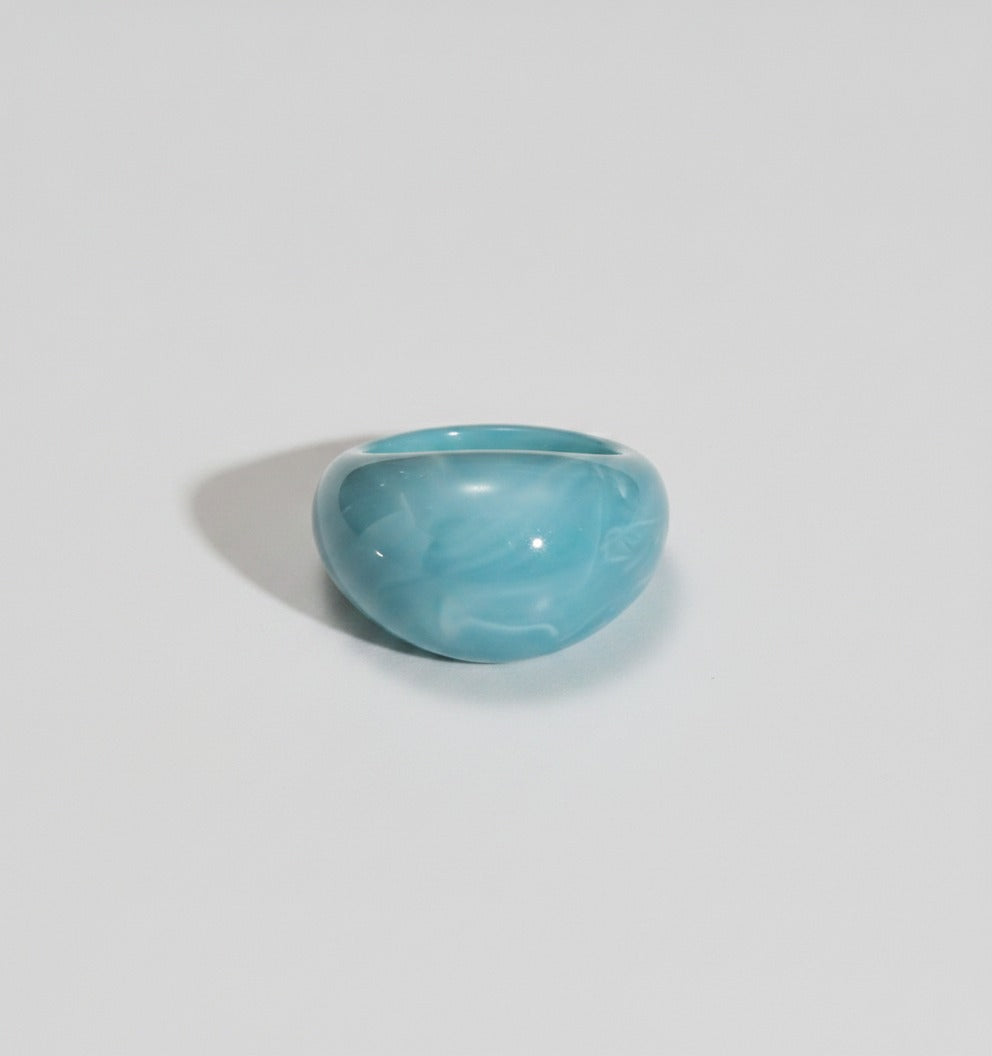 Turquoise Carved Stone Band Ring – jewelry (view 1)