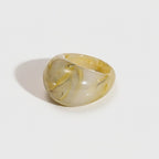 Marble Swirl Dome Ring Gold Accents – jewelry (view 1)
