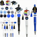 Customizable Charm Pen Set - Graduation Blue