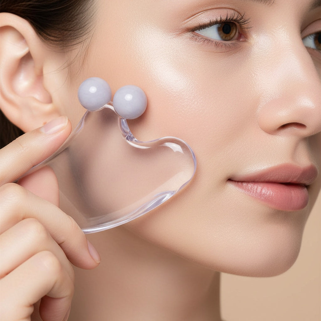 Lavender Pearl Gua Sha Stone Face Tool