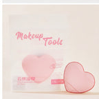 Pink Heart-Shaped Makeup Sponge Puff Tool