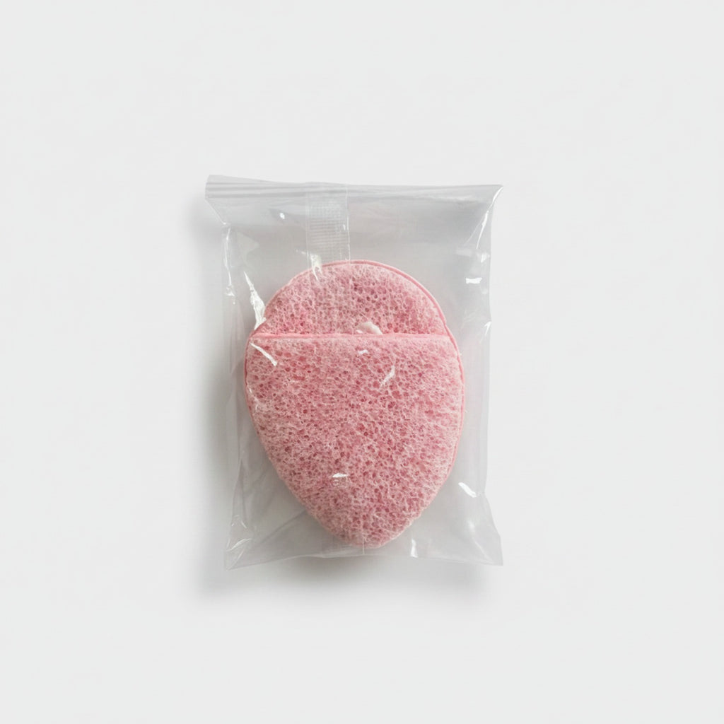 Pink Oval Textured Makeup Sponge Puff