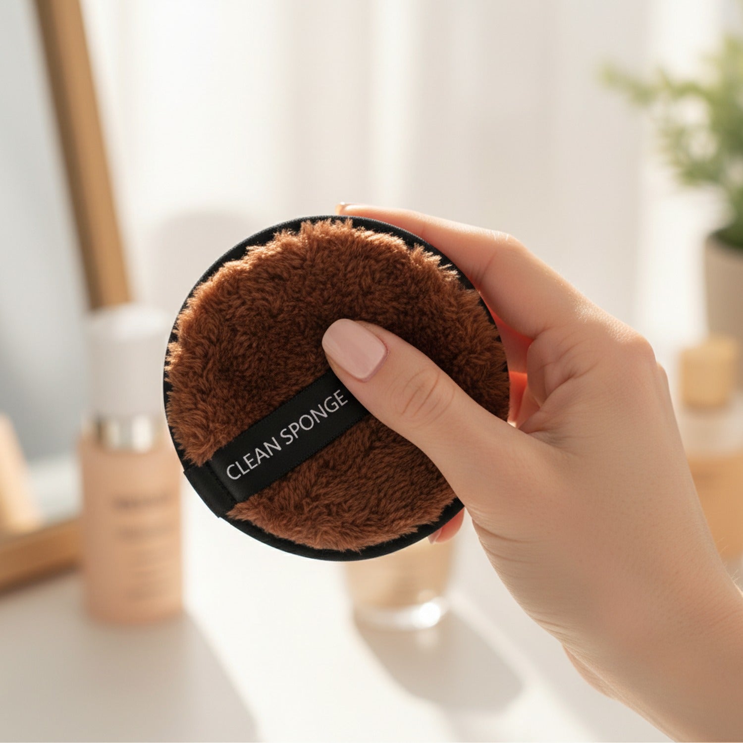 Fluffy Round Makeup Cleansing Sponge Puff