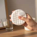 Fluffy White Makeup Remover Pads With Velcro Closure
