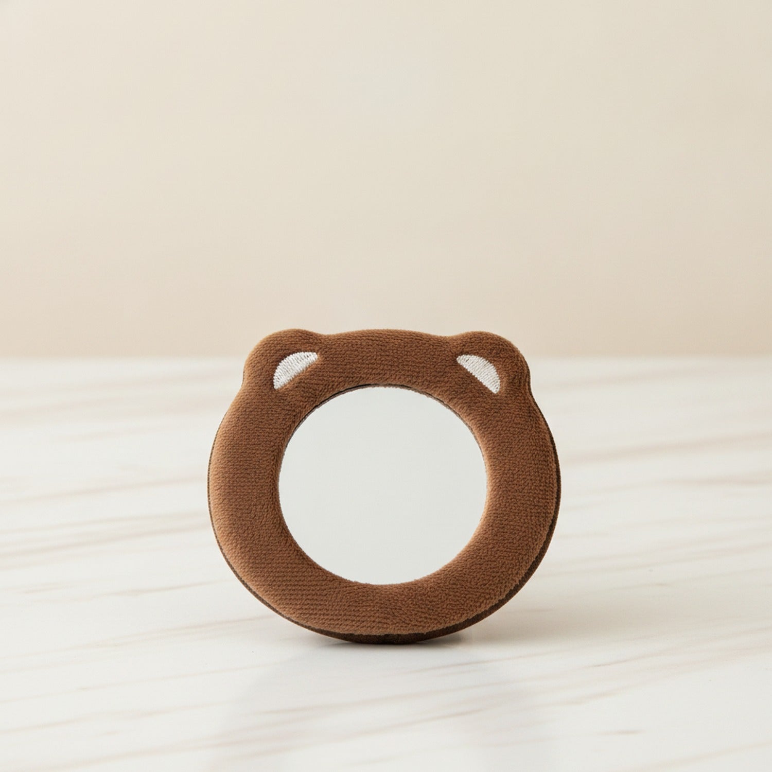 Cute Brown Bear Plush Makeup Mirror Compact