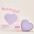 Purple Heart-Shaped Makeup Setting Sponge