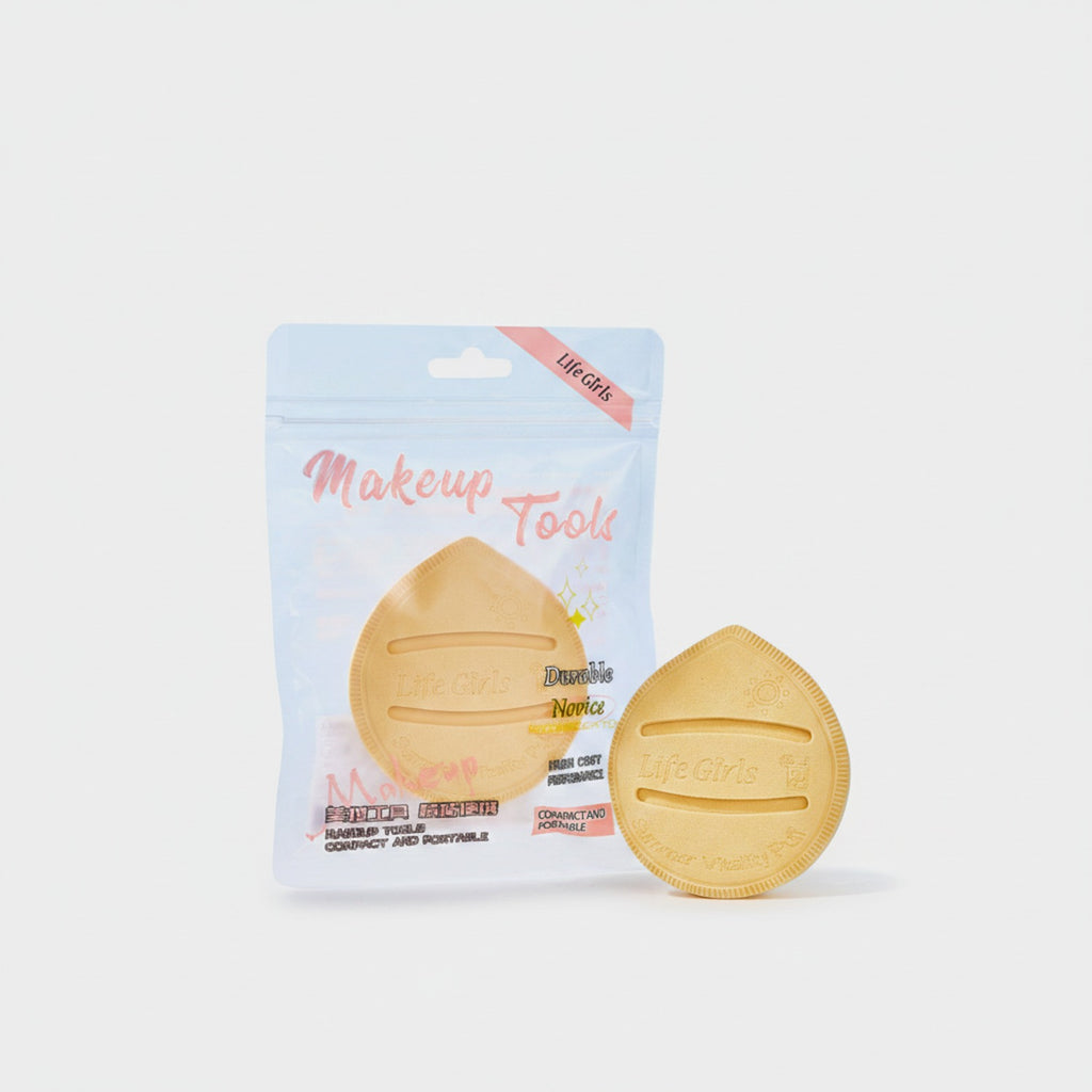 Gold Egg Makeup Sponge with Grooves