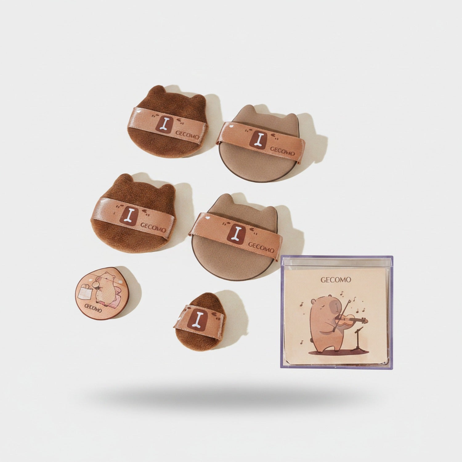 Cute Bear Plush Makeup Mirror Compact Set