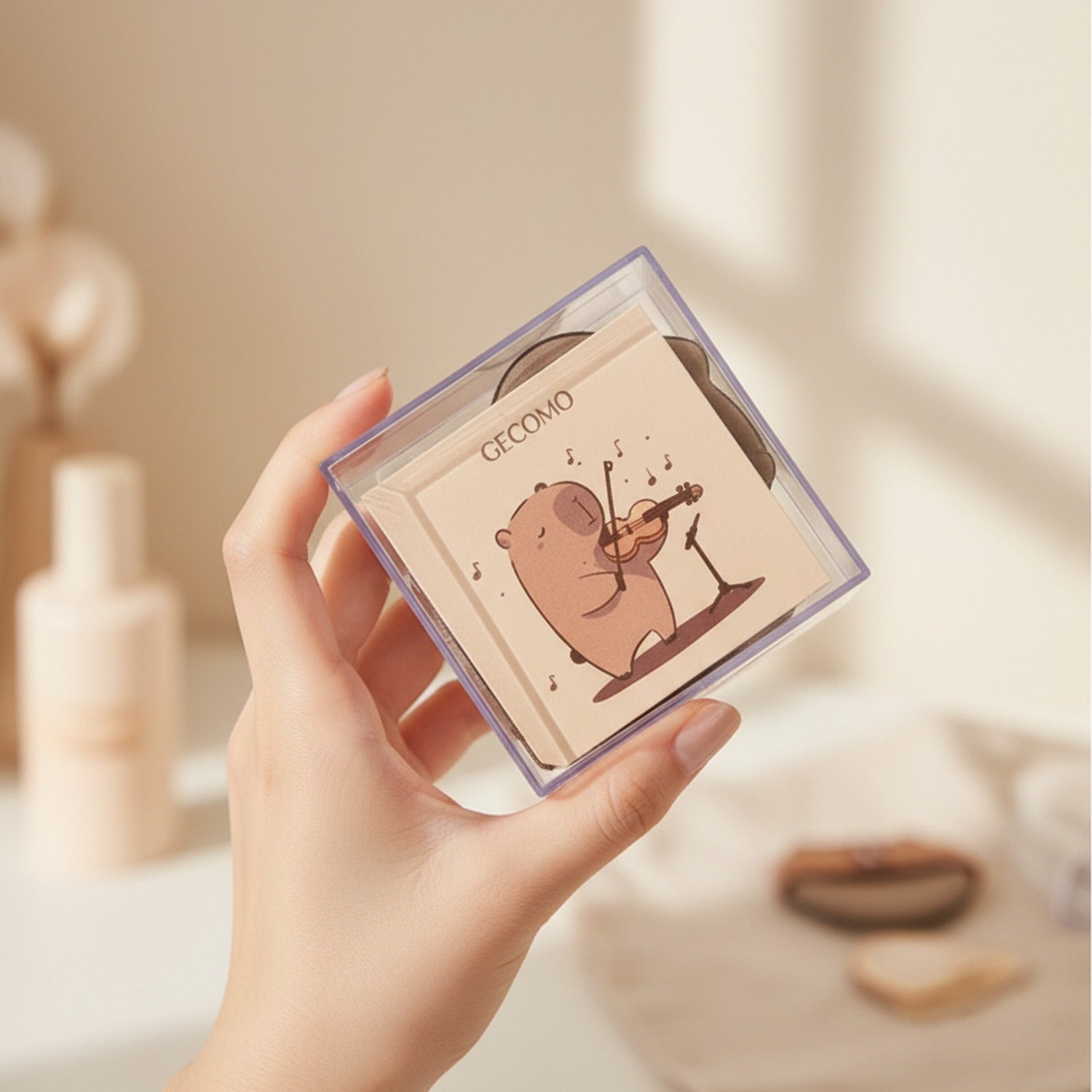 Cute Bear Plush Makeup Mirror Compact Set
